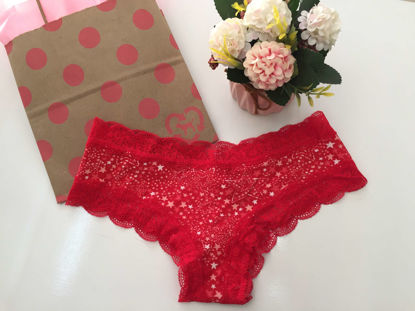 Imagen de PINK Panty Cheekster Rojo Estrellas S